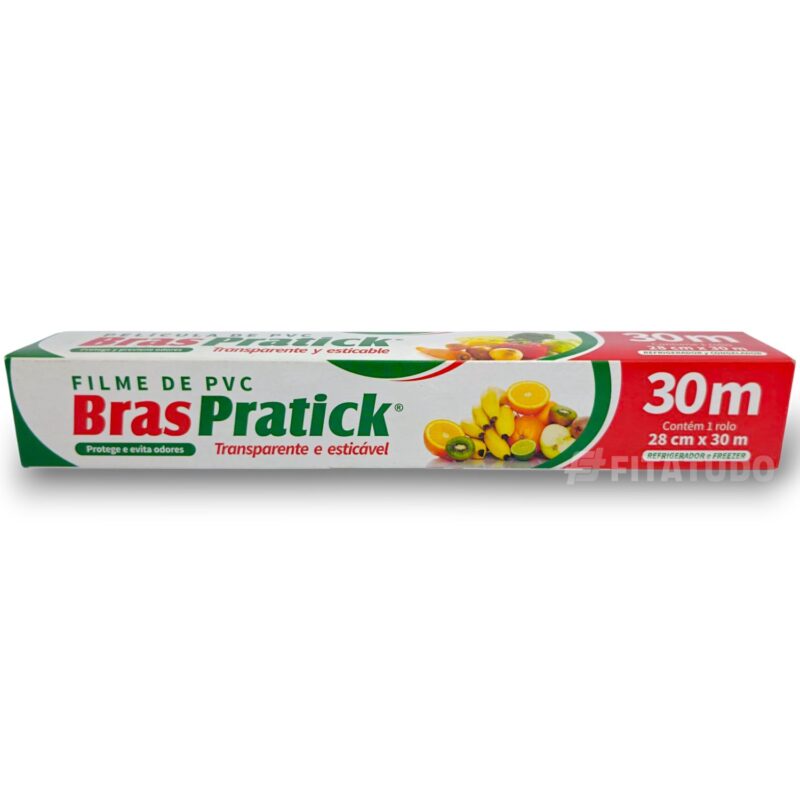 Filme PVC Alimentar Braspratick 28cm x 15m ou 28cm x 30m