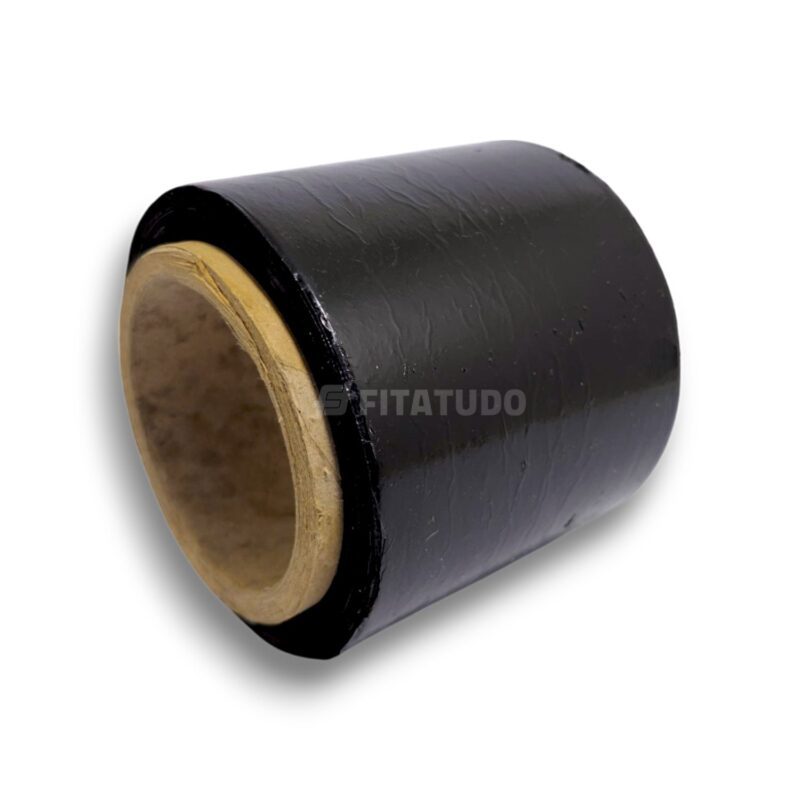 Filme Stretch Preto com Tubete - 100mm a 250mm - 25 Micras