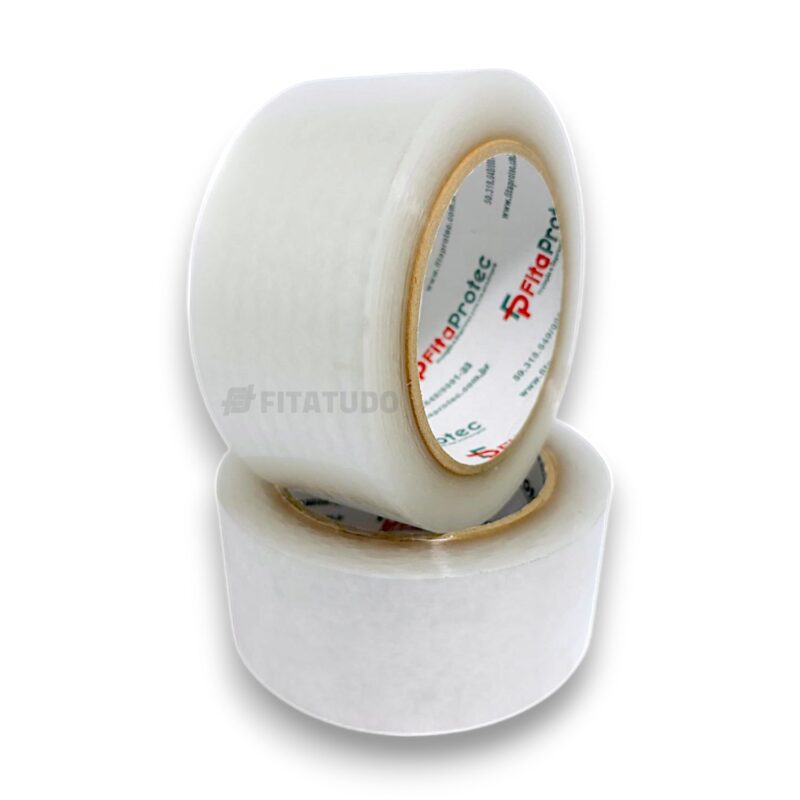 Fita Adesiva Acrílica Transparente - 36mm a 72mm - 45 Micras
