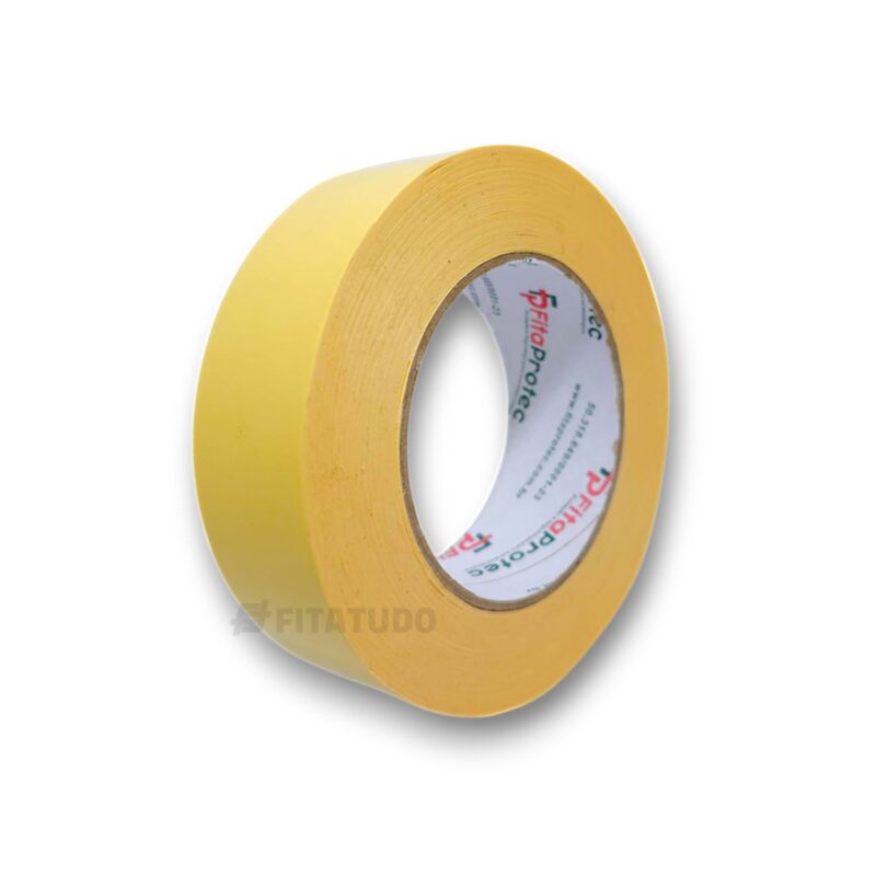 Fita Dupla Face Crepe Liner Amarela - 18mm a 48mm x 30 metros