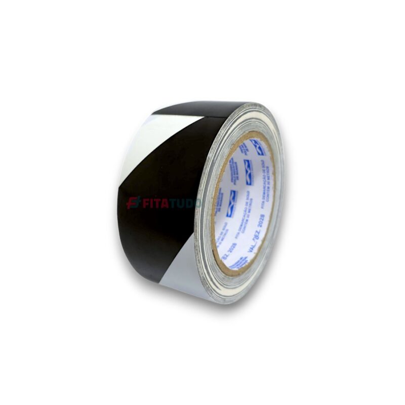 Fita de Demarcação de Solo - Branca e Preta ou Amarela e Preta - 48mm x 30m