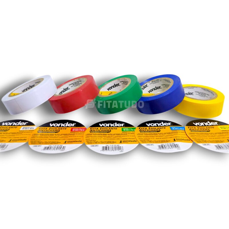 Fita Isolante Vonder 19mm x 10m - Diversas Cores