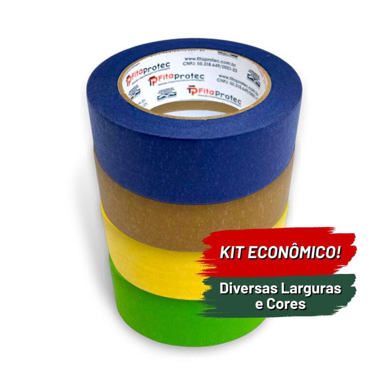 Kit Fita Crepe Automotiva 18mm a 72mm x 40m
